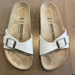 Birkenstock Madrid in white leather size 7